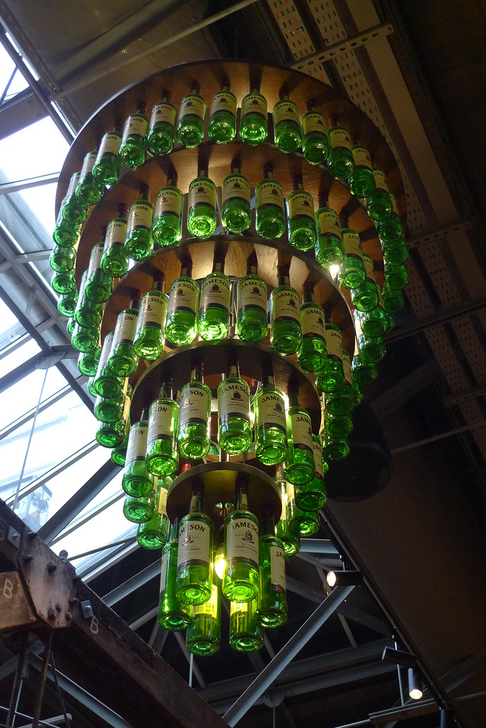 A light fitting made from whiskey bottles A light fitting … Flickr