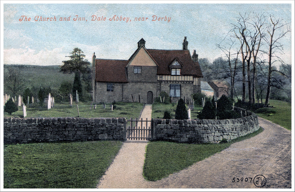 Dale Abbey All Saints Church a postcard. Pre1906 Flickr
