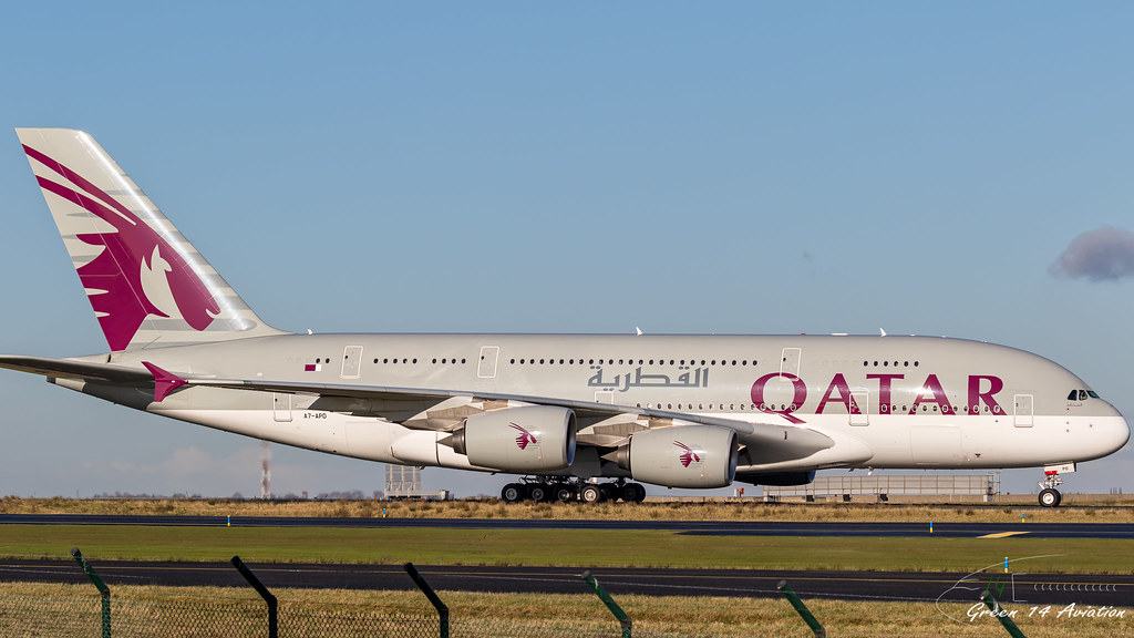 Qatar A380 A Qatar Airways Airbus A380800 at Paris Charle… Flickr