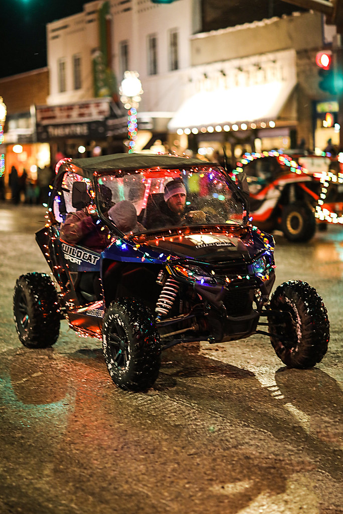 UTV With Christmas Lights A sidebyside decorated in ligh… Flickr