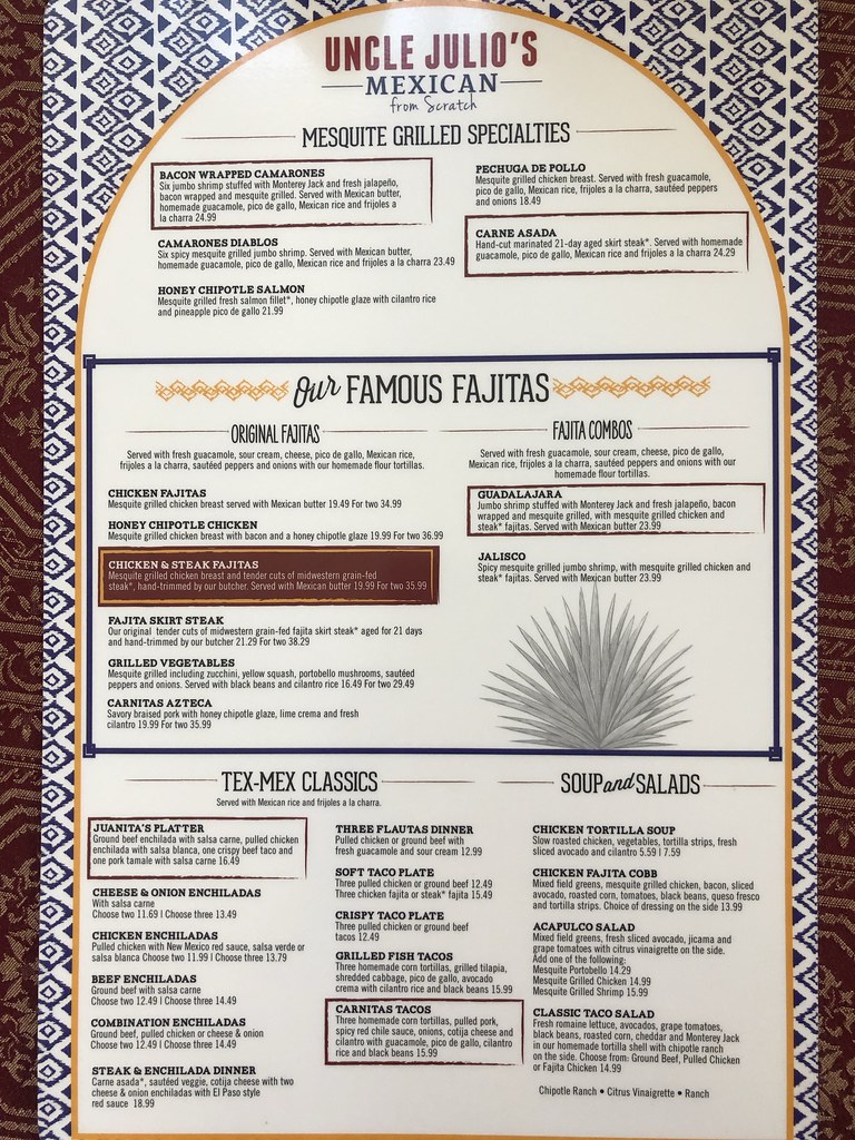 Uncle Julio's Prices 1 Uncle Julio's menu prices as of Dec… Flickr