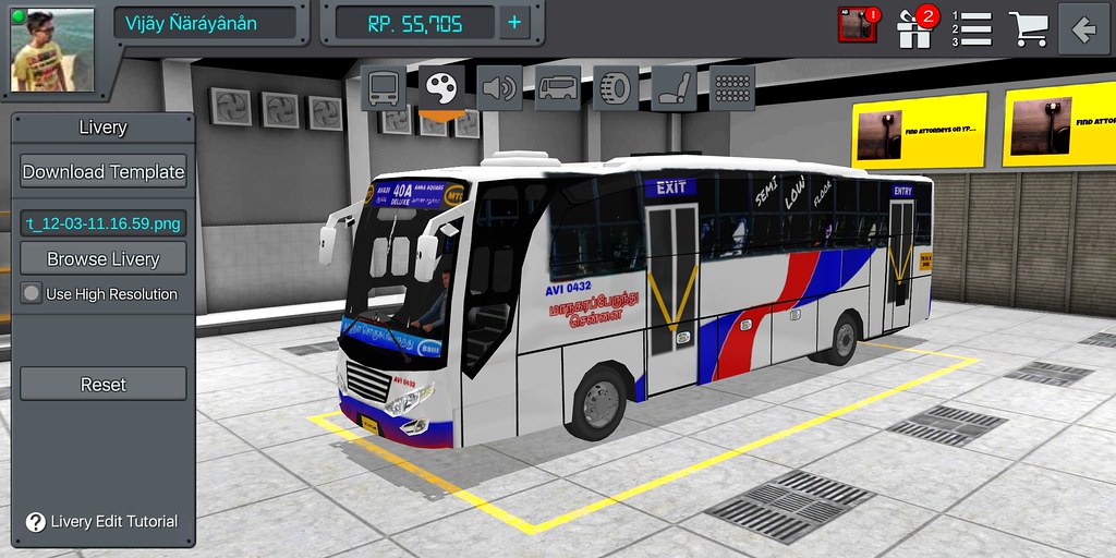 Vijay Bus Livery Livery Bus