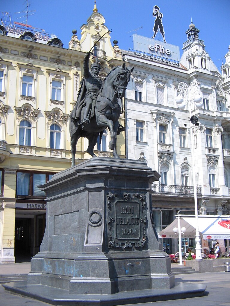 Zagreb Statue A statue in Zagreb's main square. Huzhead Flickr