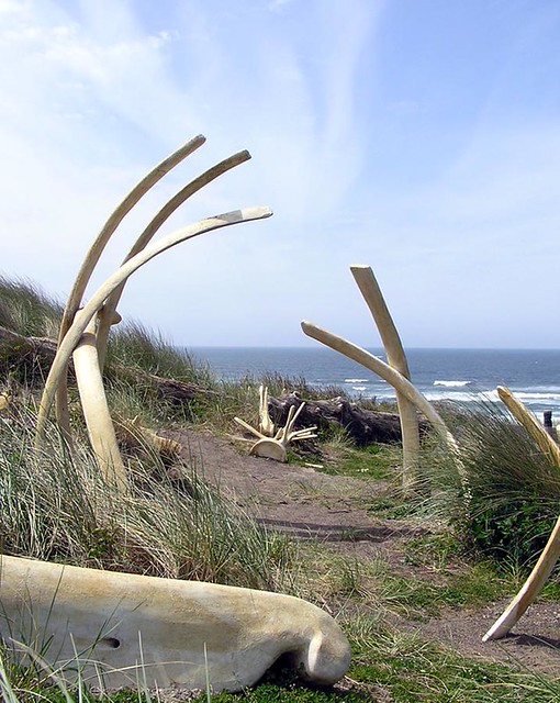Whale Bone sculpture Don Davis Park, Newport, Oregon bibliona Flickr