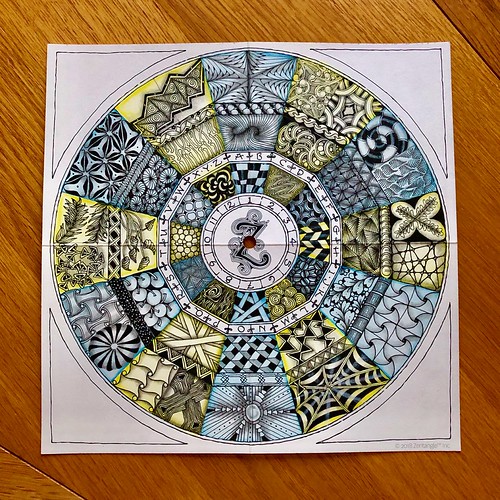 Zentangle 12 Days Of Christmas 2023 Twelve Days of Zentangle Finished for now, the corners can… Flickr