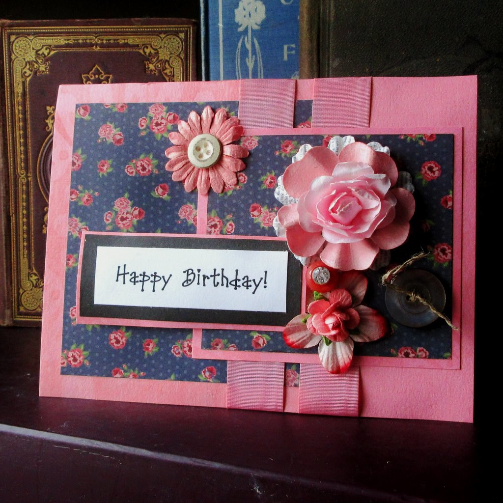 Happy Birthday card Lots of "pink" just in time for the Fe… Flickr