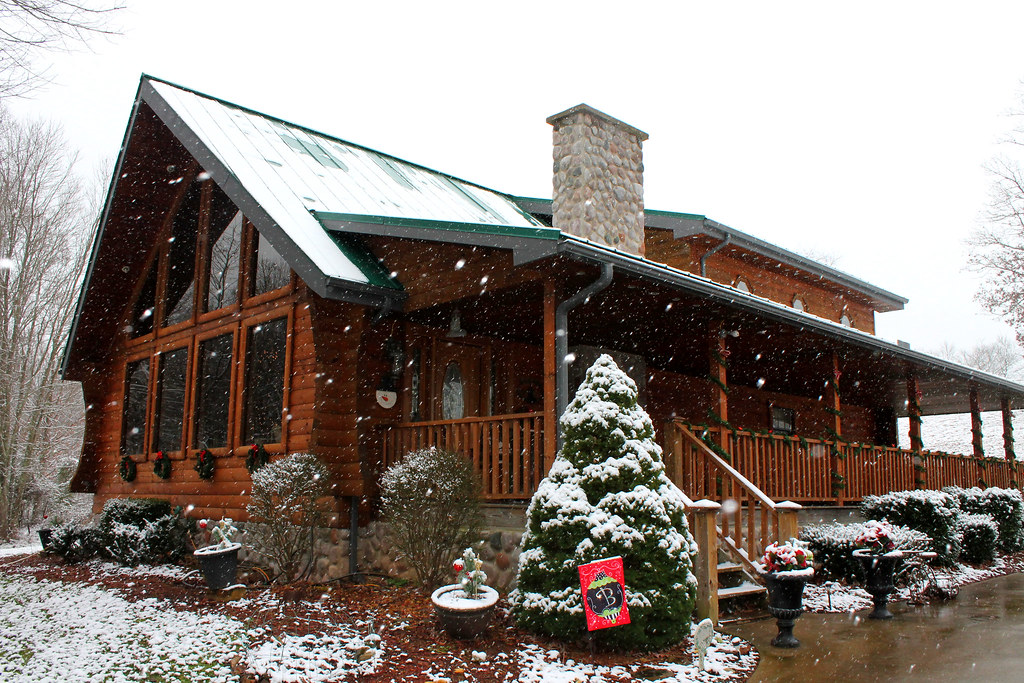 IMG_0216 Snowy Log Cabin Sally Byler Flickr
