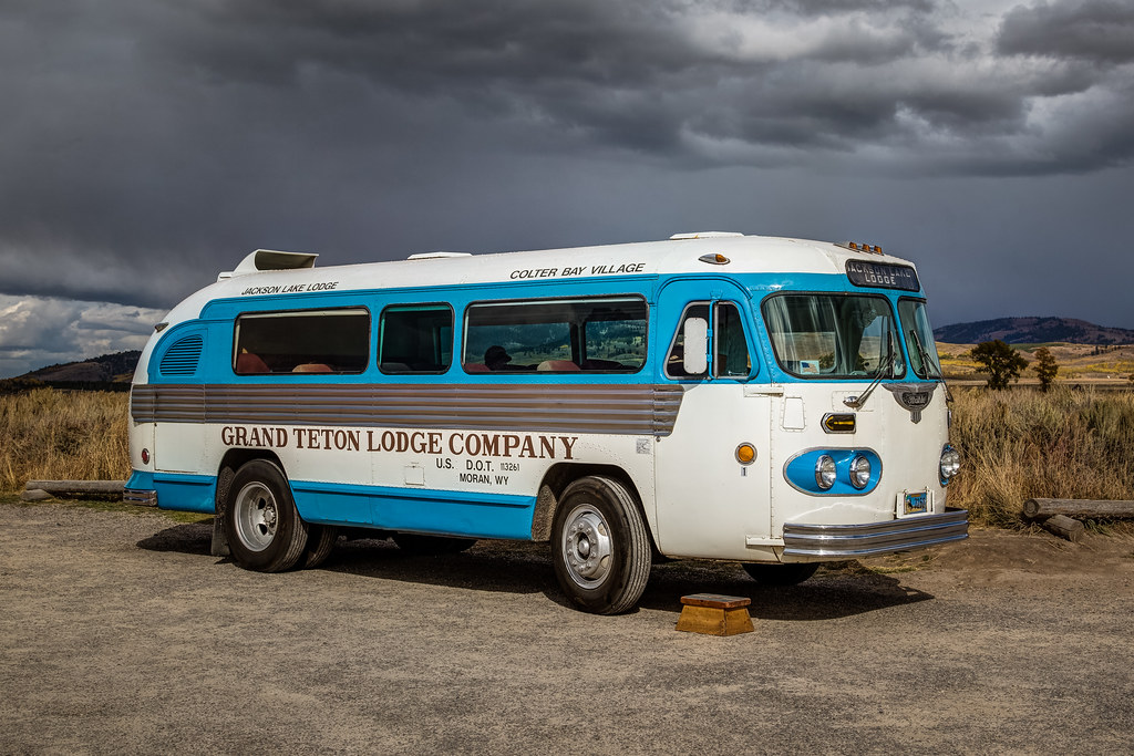 Flxible Bus Seen in Grand Teton National Park, Wyoming, US… Brad