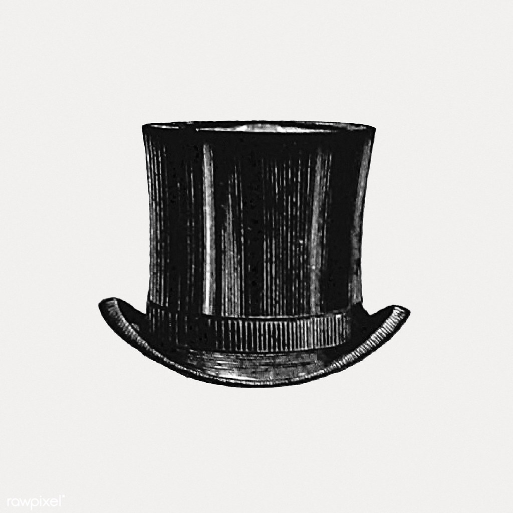 Vintage top hat illustration Free download under CC Attrib… Flickr