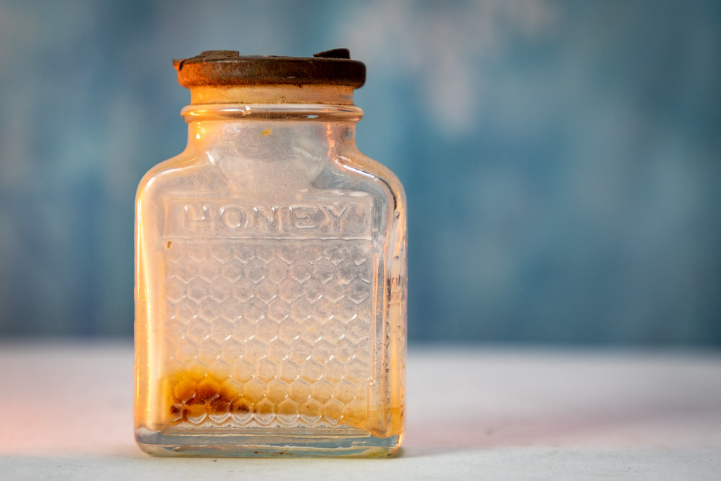 Antique Glass Honey Jar With Rusted Metal Cap Antique Glas… Flickr