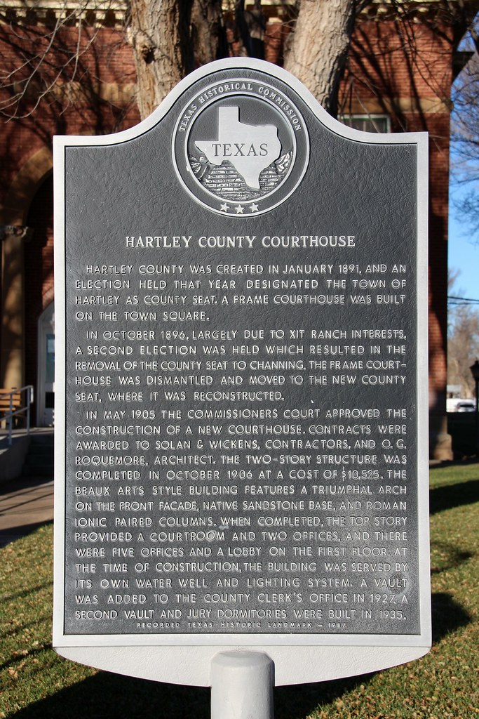 Hartley County Courthouse Historic Marker (Channing, Texas… Flickr