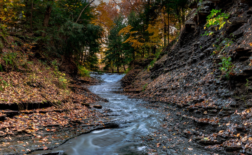 Bridal Veil Falls panorama Deerlick Creek, Bedford reserva… Flickr