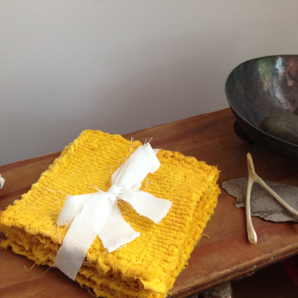 Handwoven cotton coasters Made from upcycled cotton fabric… Flickr