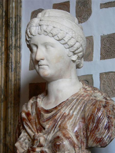 Female bust with hairstyle like Faustina Major 140-150 CE Marble - a