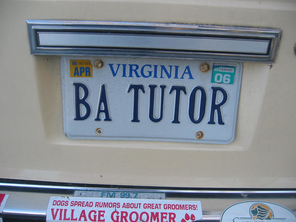 Vanity Plates Virginia has vanity plates on about 1 out of… Flickr