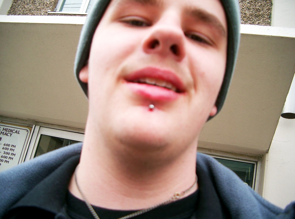 My Labrette Piercing Picture, taken quite early after my p… Flickr