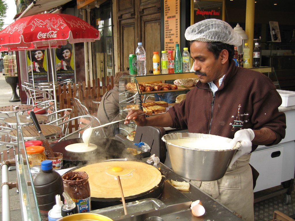 Crepe chef First thing we ate in Paris freshly made crepe… Flickr