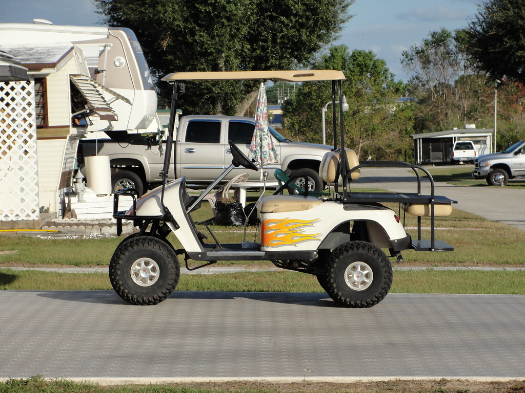 Lifted golf cart. Central Park, Haines City, Florida Flickr