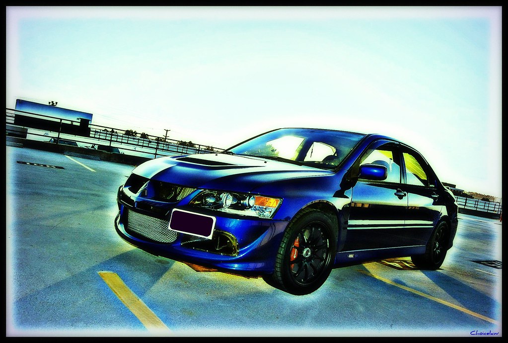 Electric Blue Evo IX GSR H/O Processed Fred Flickr