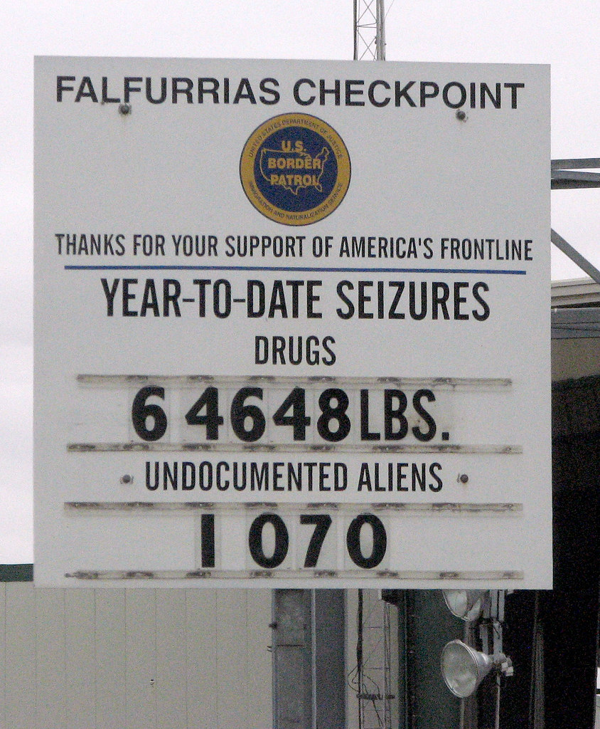 Falfurrias Checkpoint Numbers One month earlier Drugs=22,… Flickr