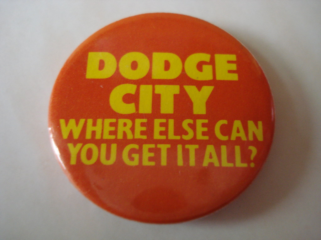 Dodge City DIY promotional pin badge At request of Mark (R… Flickr