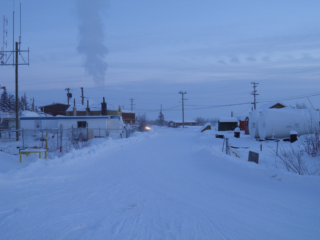 Looking east in Old Crow, Yukon, Canada Powerplant on the … Flickr
