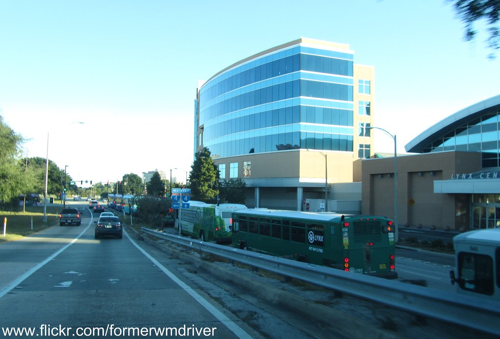 Fleet of LYNX Buses in Front of LYNX Central Station in Orlando, FL a
