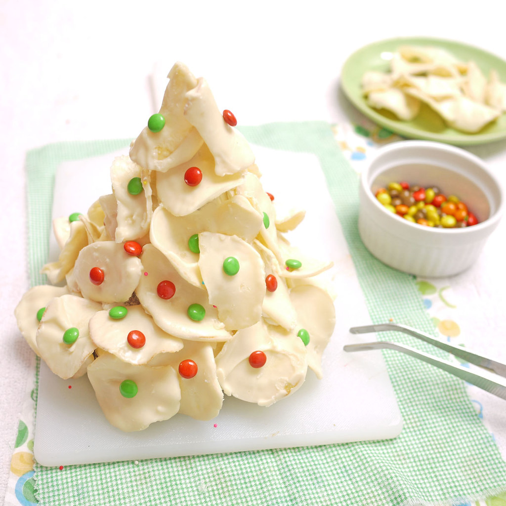White Chocolate Dipped Potato Chips Christmas Tree Flickr