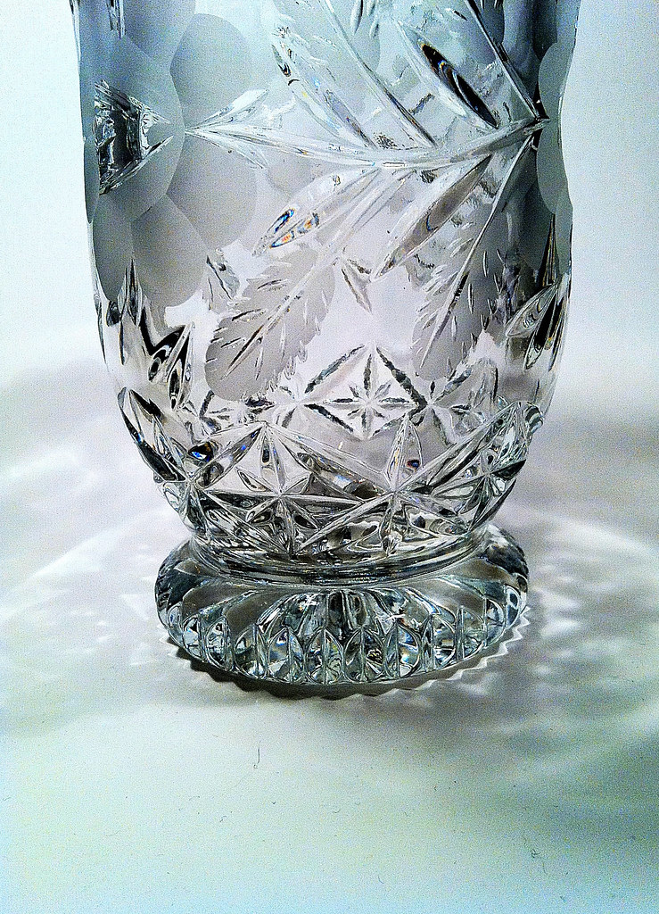 Lead crystal etched rose vase Melissa Thamasucharit Flickr