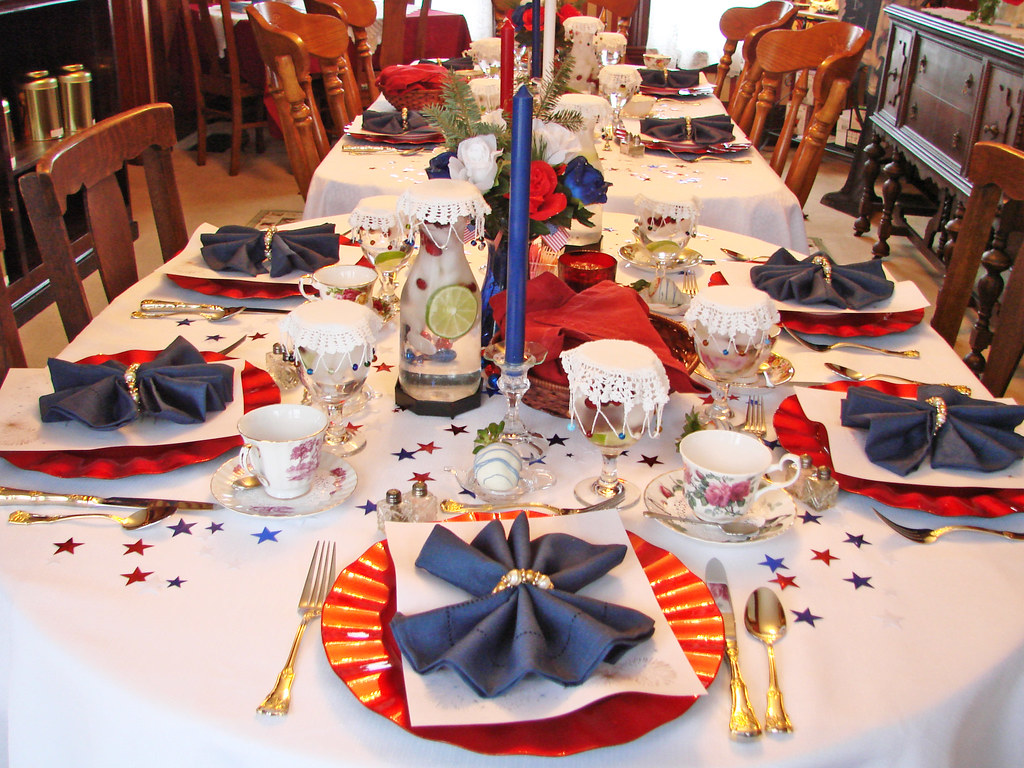 Red, White and Blue Tea at Murphy Guesthouse in Bristol, Indiana on Fri