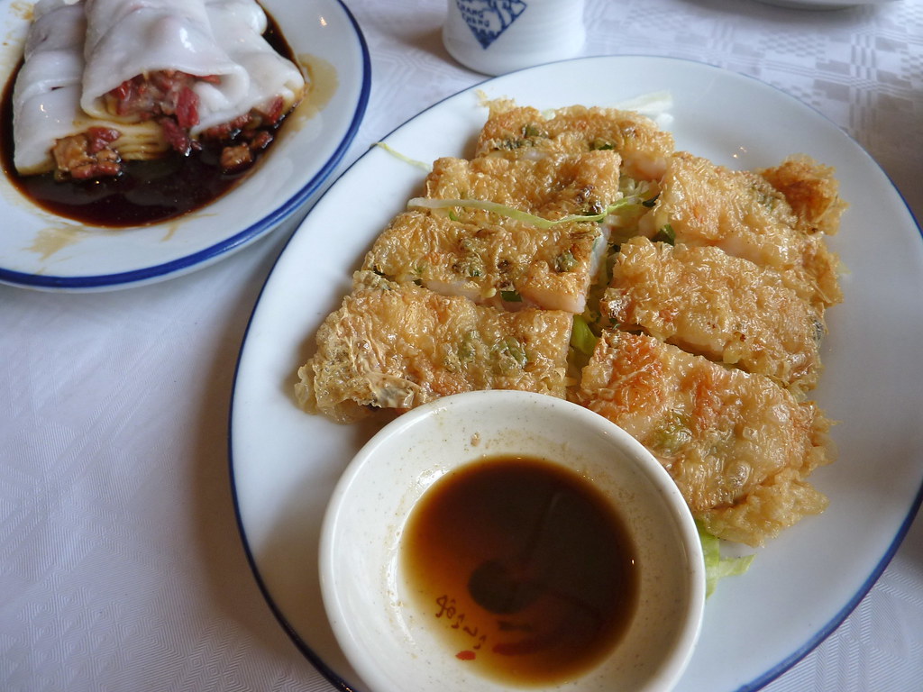 Crispy tofu skins with shrimp filling. Cheung Wing, the Ha