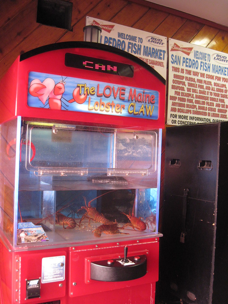 lobster "claw" machine, San Pedro Fish Market James Fujita Flickr