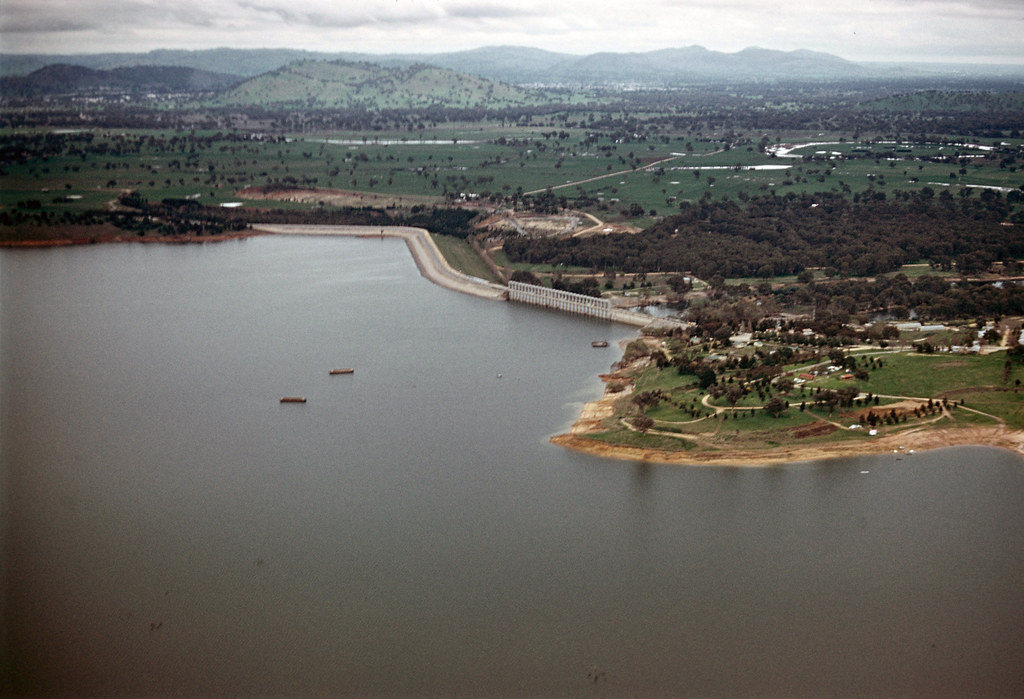 Hume Dam Albury Aerial 1960s (1) Photo taken By John Rober… Flickr