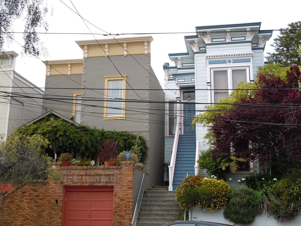 sister houses, one defaced Ford Street Castro District San… Flickr