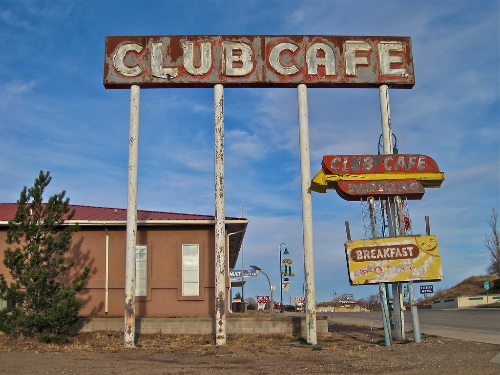 Club Cafe, Santa Rosa, NM Two old neon signs for the Club … Flickr