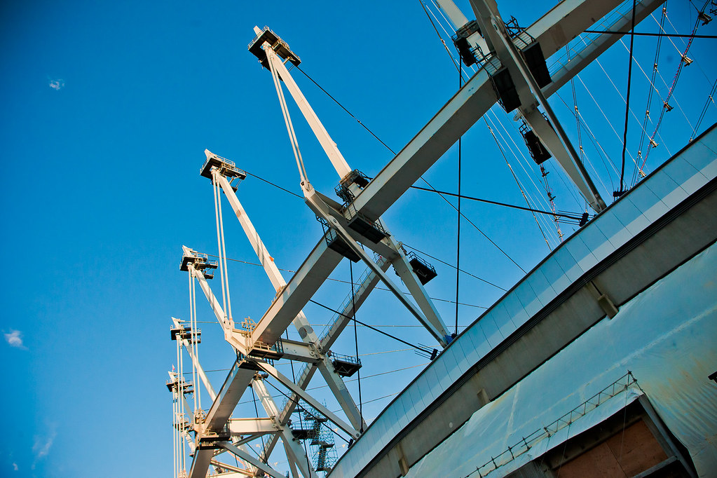 Construction on the new roof of BC Place photo by Kris Krü… Tourism