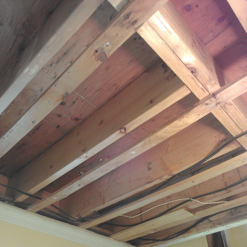 The things you find when opening up a ceiling. Strapping c… Flickr