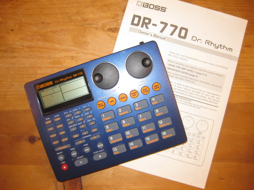 Boss DR770 Dr. Rhythm drum machine 200 This is a used … Flickr