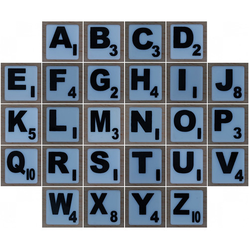 Scrabble alphabet 1. white, 2. Scrabble Black Letter on Wh… Flickr