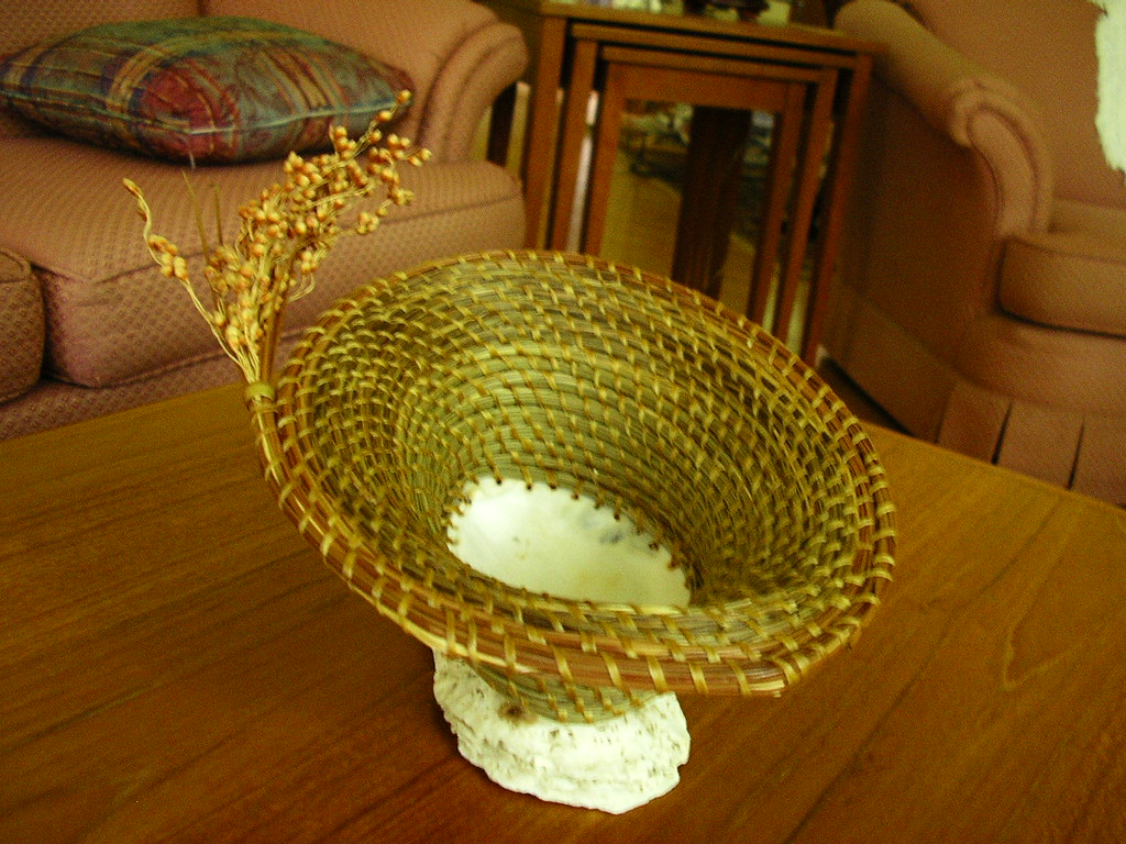 pine needle basket made 62611 006 A hand woven basket of… Flickr