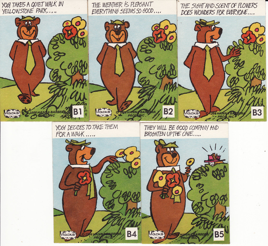 1970s Macks Confections Yogi bear Flicker Stickers New Z… Flickr