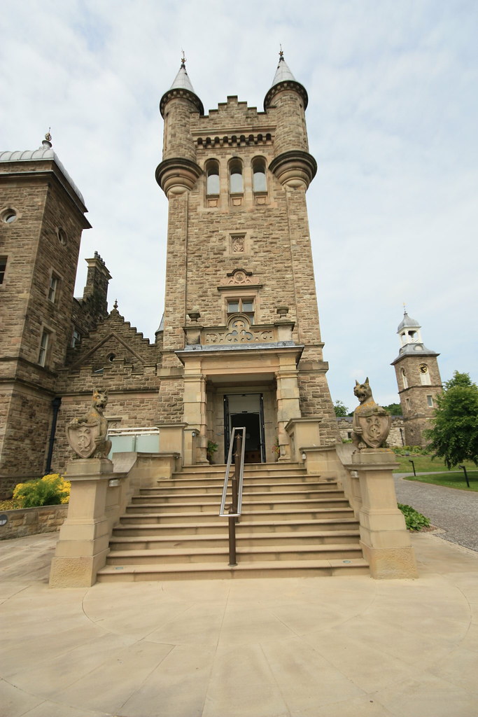 Front entrance to Stormont Castle, featuring main tower Flickr
