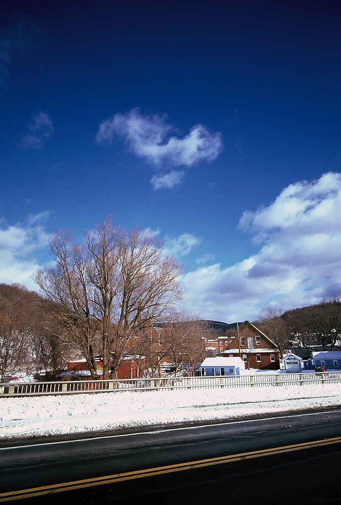 Velvia sky Bridge over Housatonic River, Lee, MA Tuesday 2… Flickr