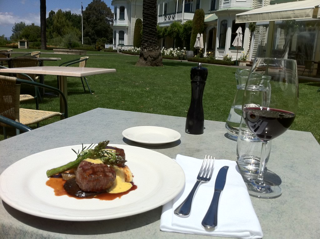 Lunch Mission Winery, Hawke's Bay Great piece of beef, wi… Flickr