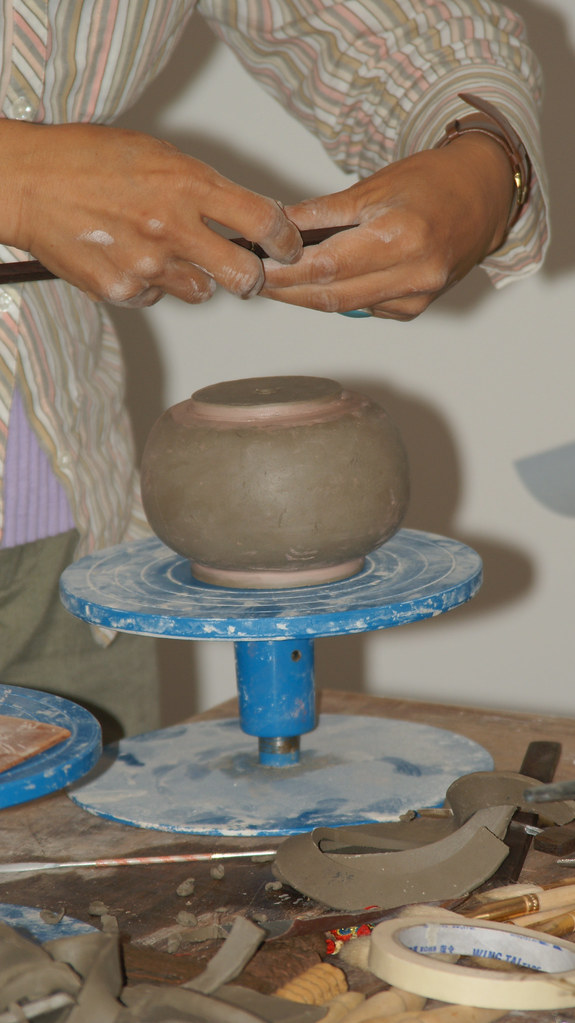 Ting Li Demonstrating Yixing teapot making Ceramics Ireland Flickr