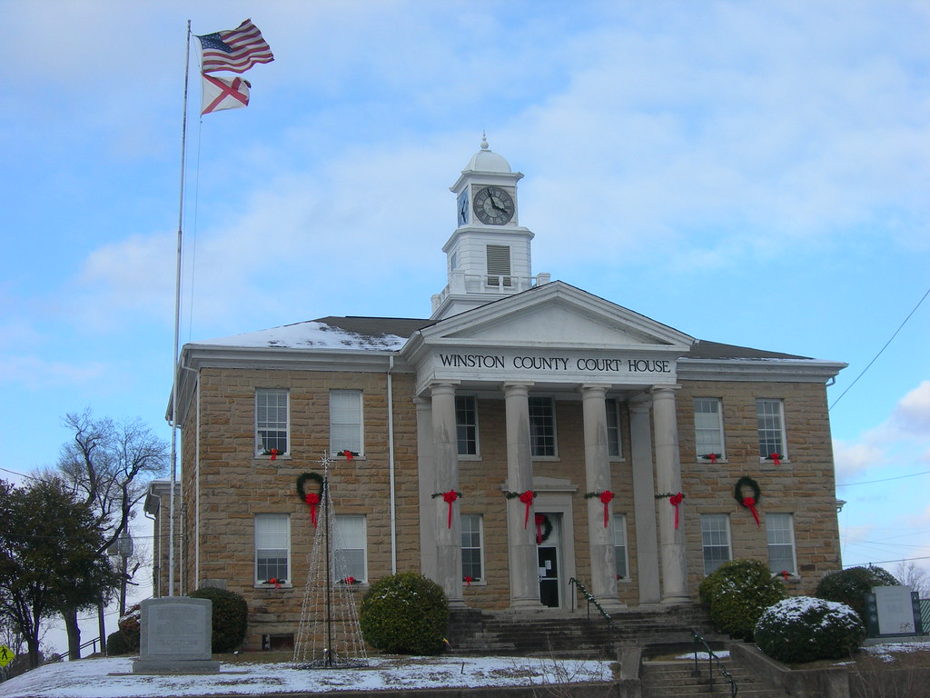 Winston County Courthouse in the Snow Double Springs, Alab… Flickr