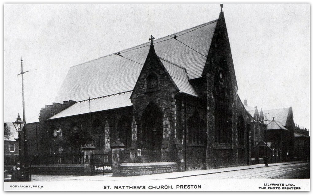 St. Matthew's Church, Preston B&W postcard. Lilywhite Ltd.… Flickr