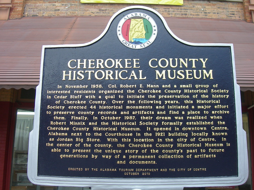 Cherokee County Historical Museum Centre, Alabama Erected … Flickr