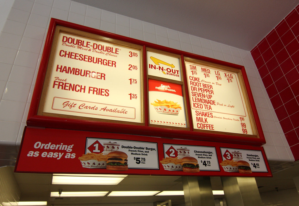 InNOut Menu The menu for InNOut in California. Steven Miller