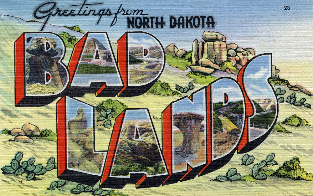 Greetings from North Dakota Bad Lands Large Letter Postc… Flickr